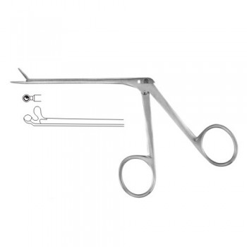 Hartmann Alligator Forceps Bent Upwards - Cup Shaped Stainless Steel, 8.5 cm - 3 1/4" Diameter 2.0 mm Ø